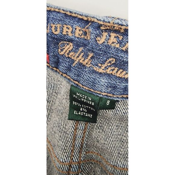 Lauren Jean Co Womens Denim Shorts 6.5" Inseam Blue Jean Shorts Size 8 High Rise - Picture 4 of 4